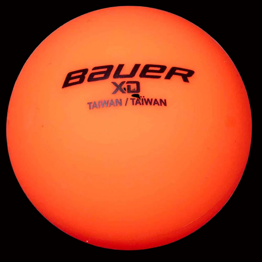 Bauer XD Hockey Ball - Orange, heavier and harder for indoor leagues.