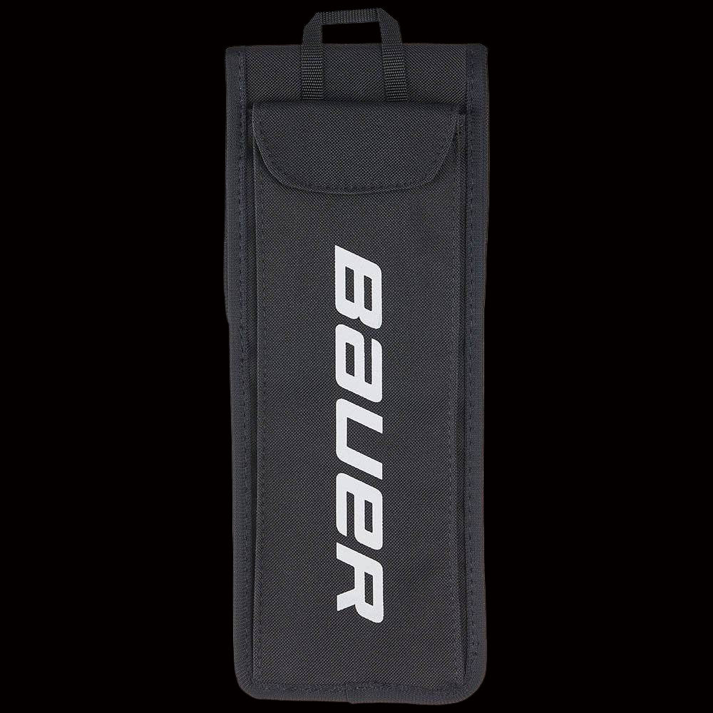 Bauer Player Steel Sleeve, black nylon case for storing and protecting hockey skate blades.