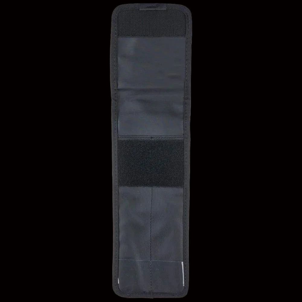 Bauer Player Steel Sleeve for holding extra skate blades, durable black nylon material.