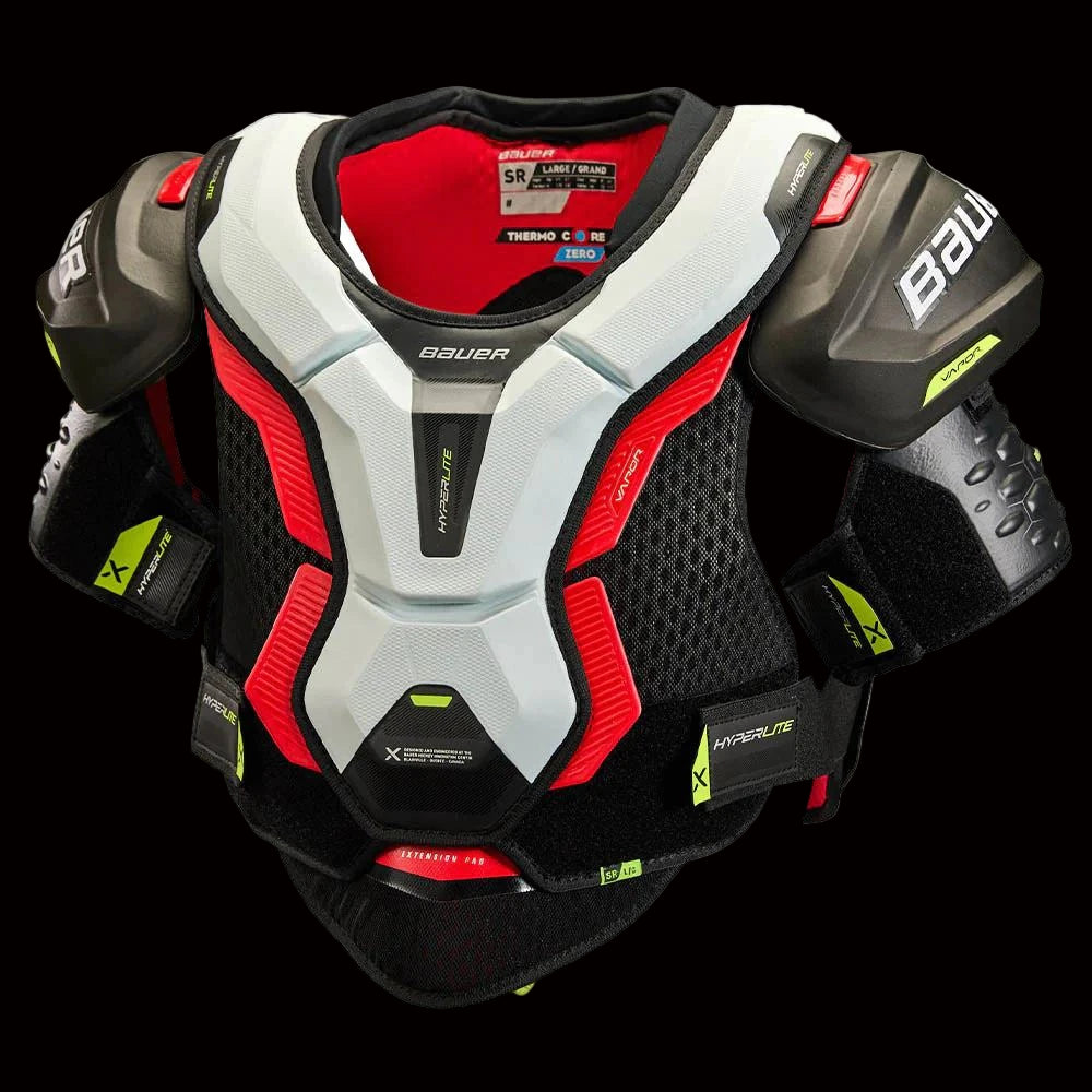 Bauer Vapor Hyperlite Shoulder Pads for elite protection and mobility on ice.