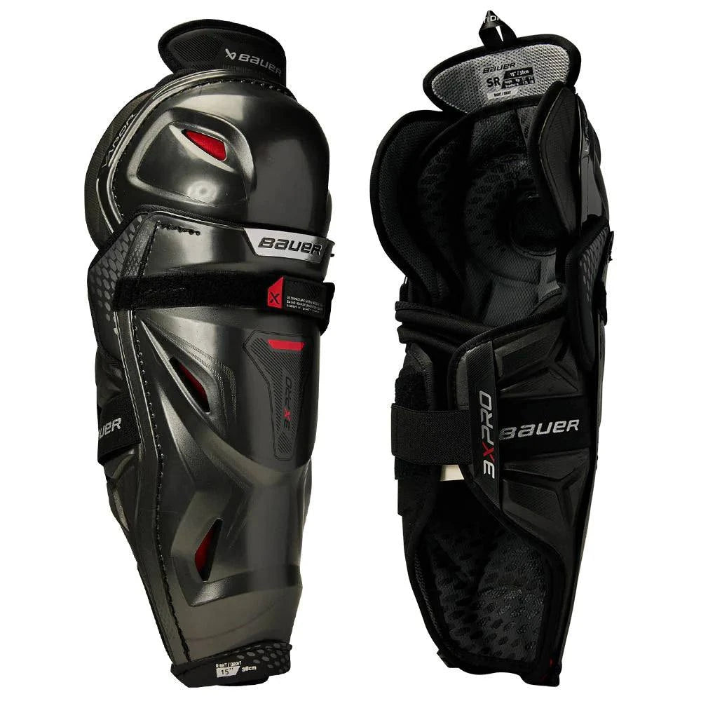 Bauer Vapor 3X Pro Shin Guards - SALE! Save £30 - Elite X-Lite Shield with Deep-Fitting Knee Cap