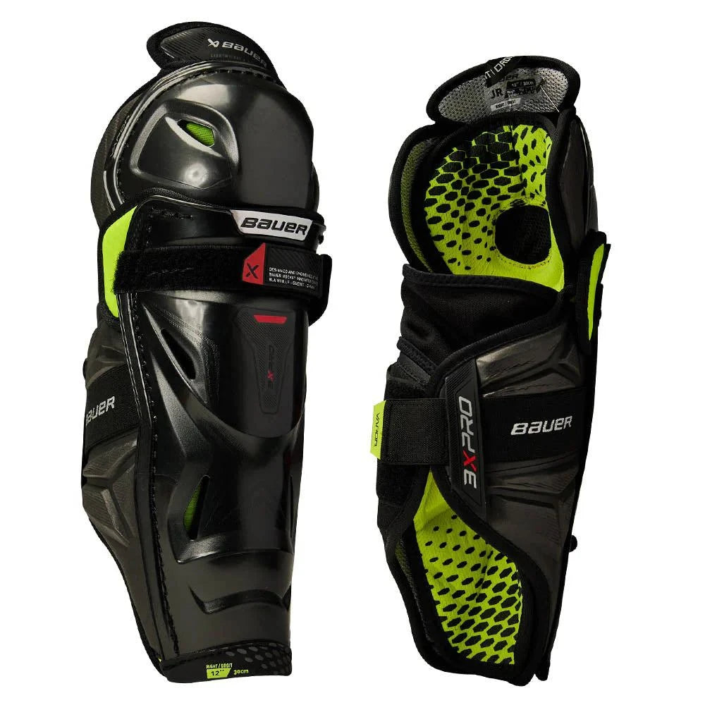 Bauer Vapor 3X Pro Shin Guards - SALE! Save £30 - Elite X-Lite Shield with Deep-Fitting Knee Cap