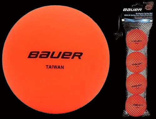 Bauer No Bounce Hockey Balls 4 pack.