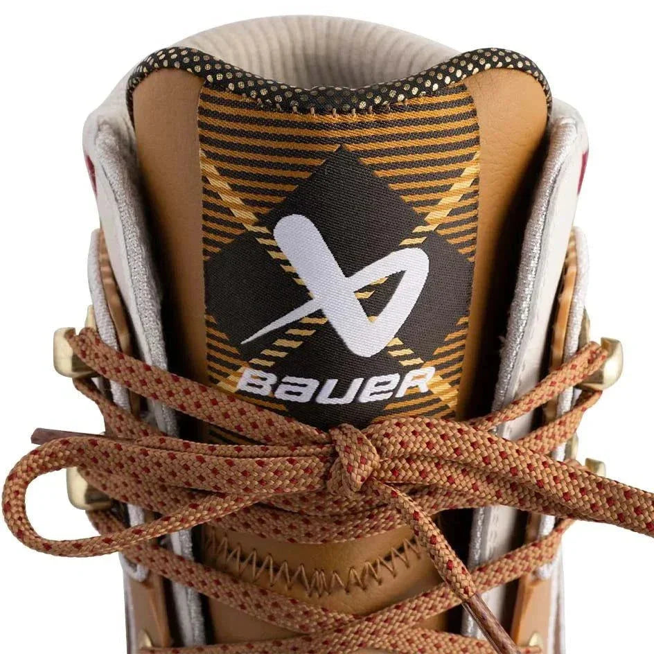 Bauer Chamonix Lifestyle Skates with plaid design and sherpa-lined interior.
