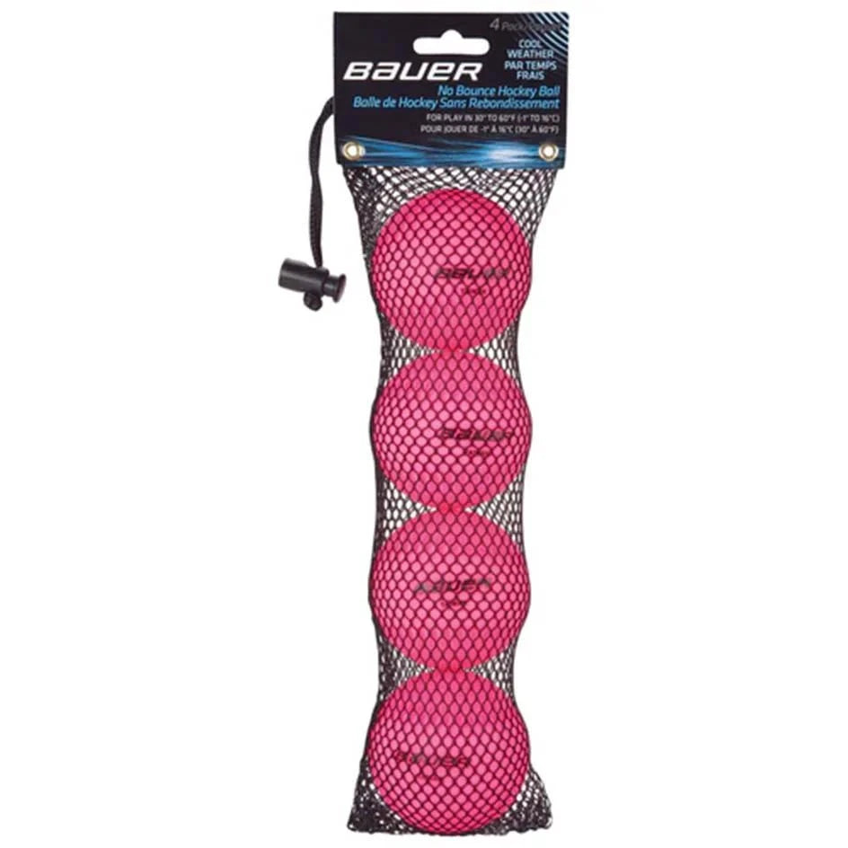 Bauer No Bounce Hockey Balls 4 pack - Pink