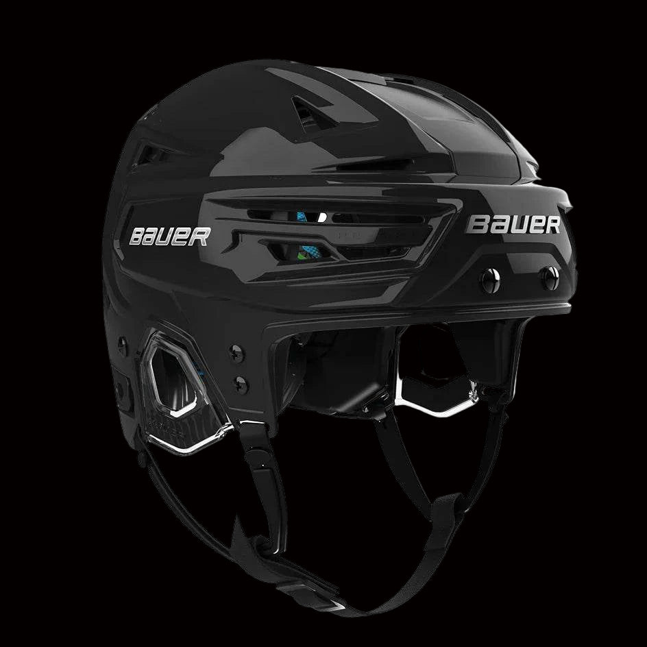 Bauer Re-Akt 155 Hockey Helmet, black, pro helmet design with AV Form Pod and Defense Cloud Tech Foam.