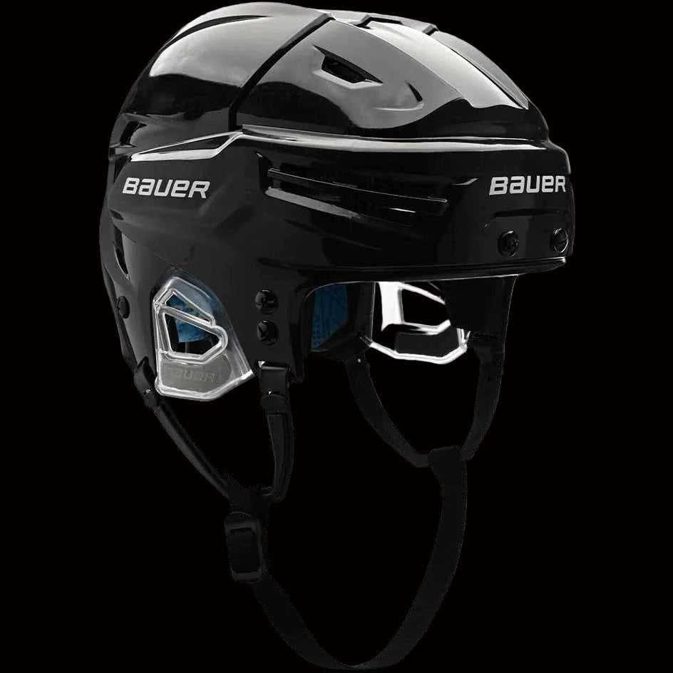Bauer RE-AKT 65 Helmet, black, offering tool-less adjustments for a personalized fit.
