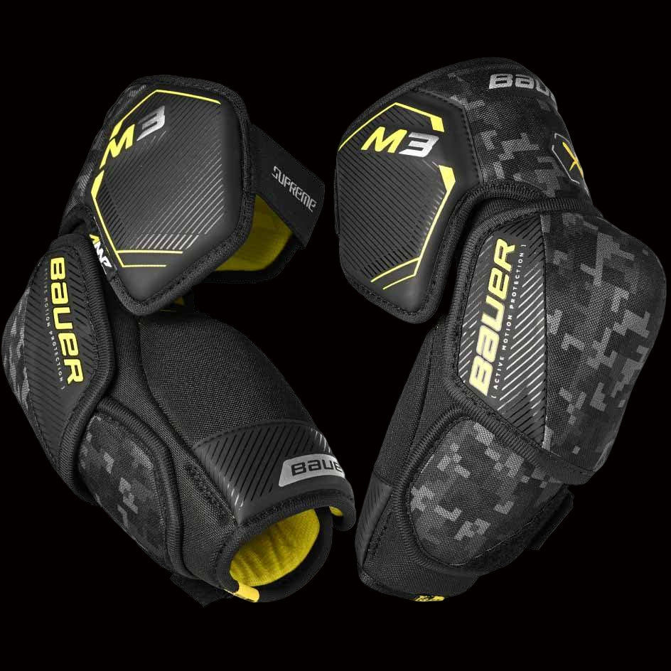 Bauer Supreme M3 Elbow Pads with low-profile design for flexibility and protection.