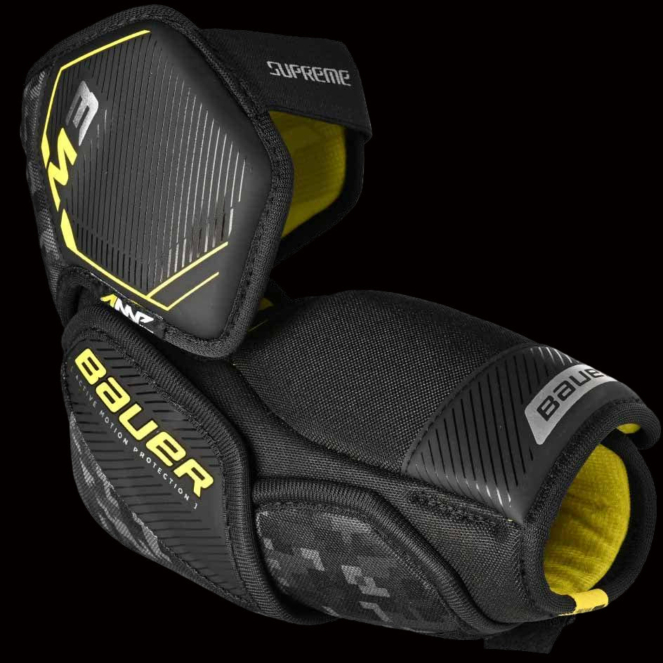 Bauer Supreme M3 Elbow Pads with low-profile split cap for flexibility and comfort.