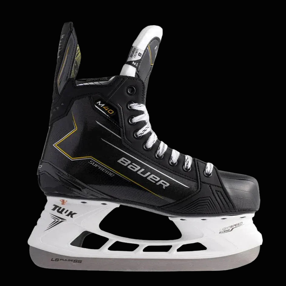 Bauer Supreme M40 Ice Hockey Skates with LS EDGE HOLDER and CURV® Composite Boot Construction.
