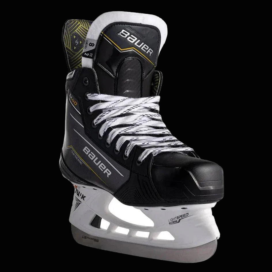 Bauer Supreme M40 Ice Hockey Skates with LS EDGE Holder and CURV Composite Boot Construction.