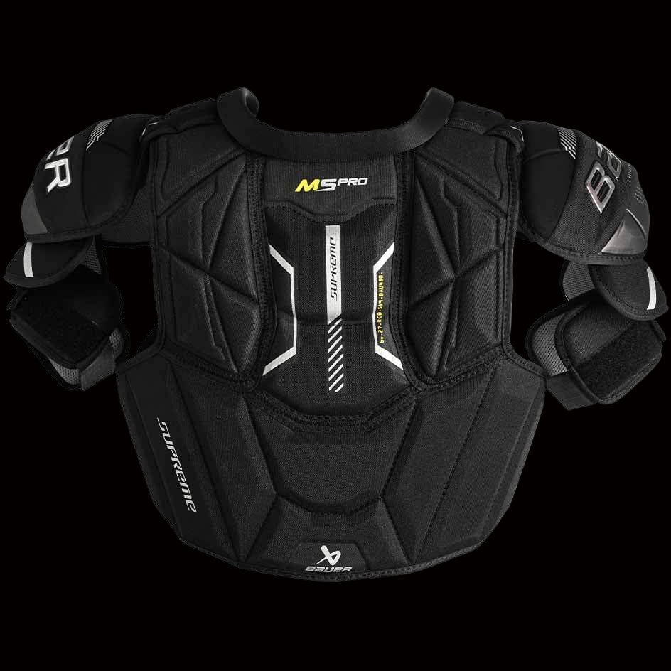 Bauer Supreme M5 Pro Shoulder Pads with premium protection and ventilation.