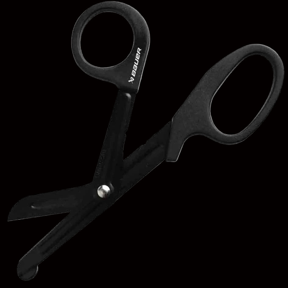 Bauer Tape Scissors with curved stainless steel blades and comfortable nylon/POM handle.