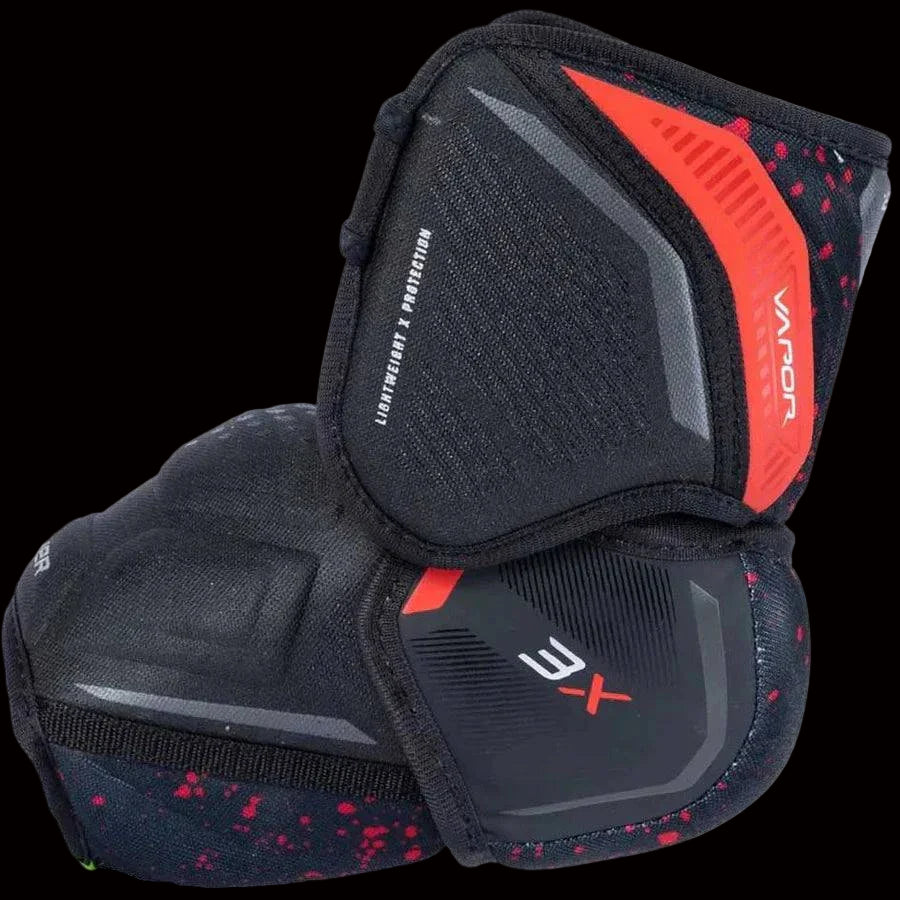Bauer 3X Elbow Pads with 3-piece cap and THERMOCORE Zero liner.