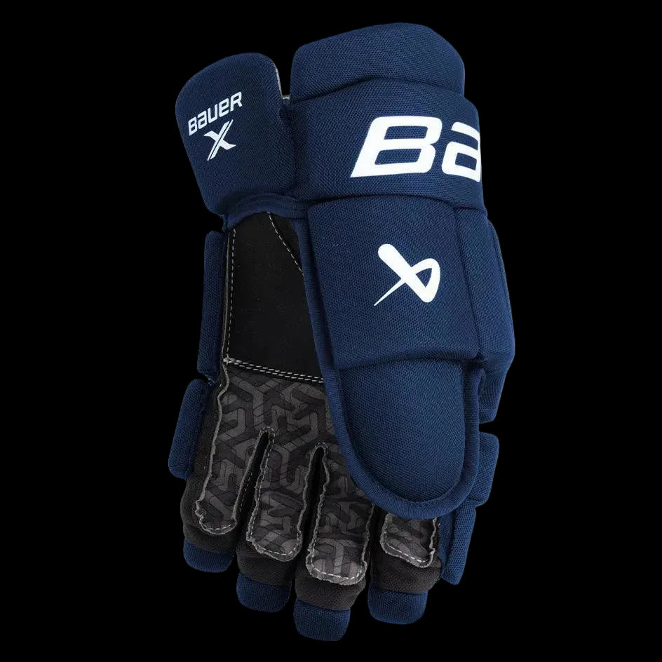 Bauer X S24 Hockey Gloves for recreational players with MD foam and TAKTILE palm.