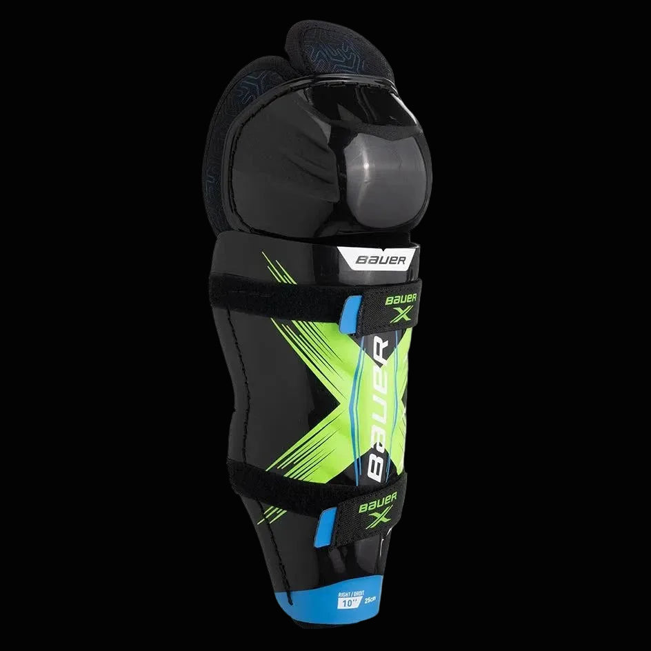 Bauer S24 X Shin Pads for recreational players, providing protection and comfort.