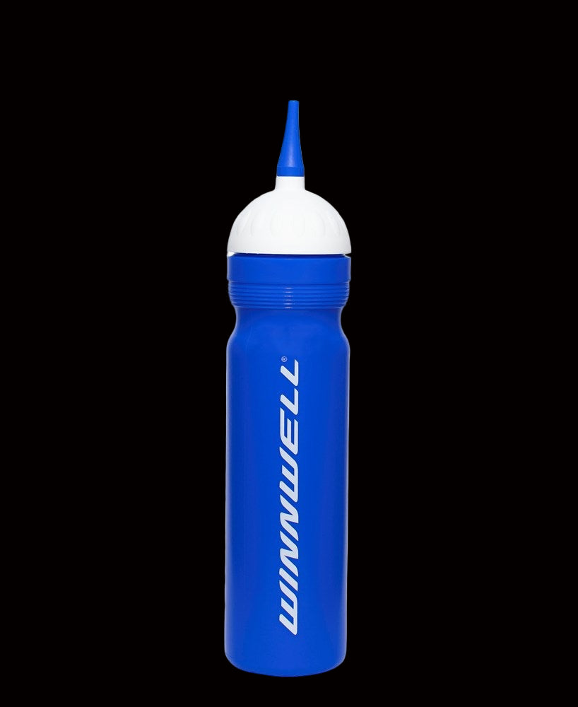 Winnwell Water/Drink Bottle 1LT in blue with a white cap.