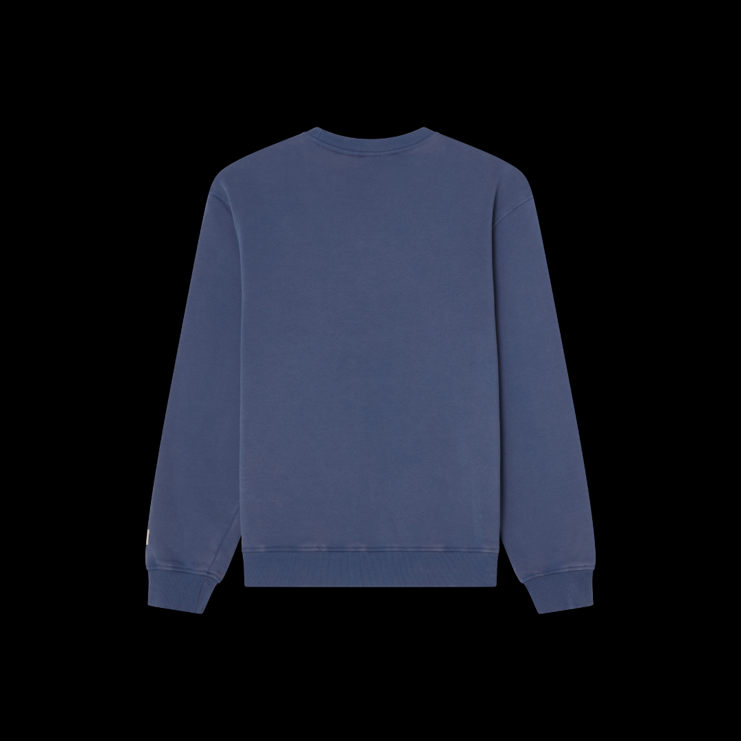 CCM FCR69A Vintage Wash Crew Neck Jumper - Indigo Blue