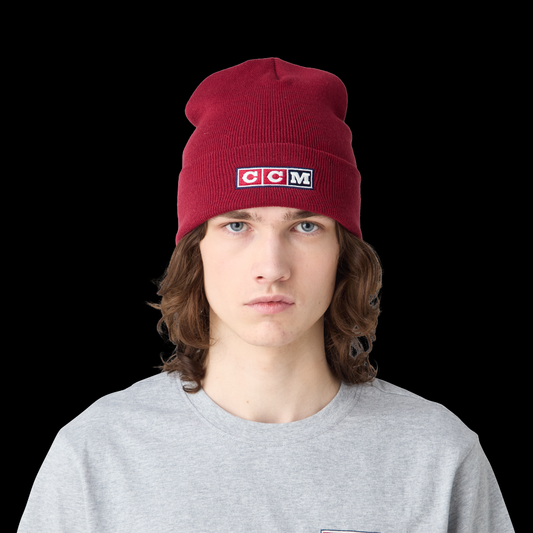 CCM HBE69A Vintage Wash Beanie - Cranberry