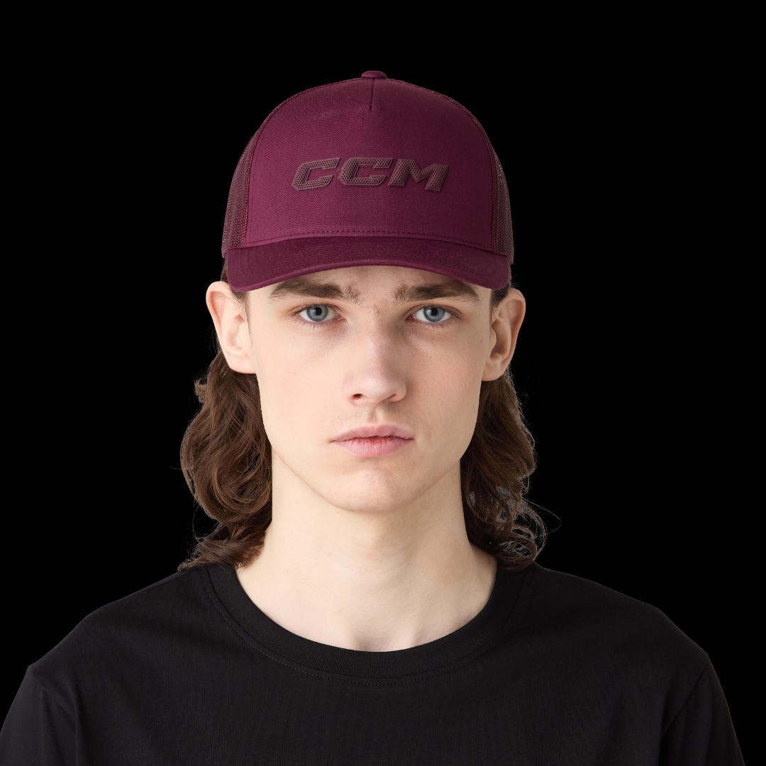 CCM HTR68A Casual Meshback Trucker Cap - Burgundy