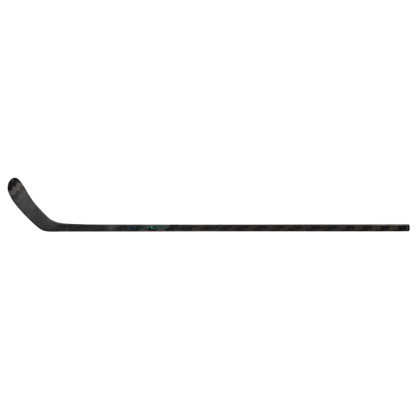 CCM XF Ghost limited edition ice hockey stick featuring pro mid kickpoint, F shaft geometry, and pro stiff blade in sleek black design