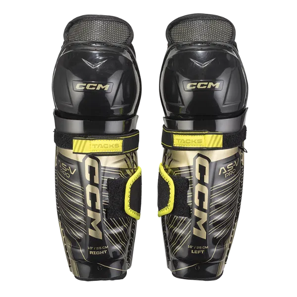 CCM Tacks AS-V Pro Shin Guards - Maximum Protection with JDP Caps & D30 Technology