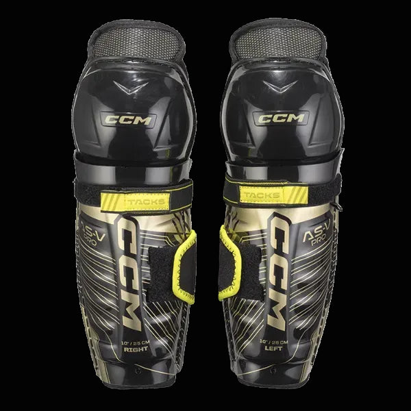 CCM Tacks AS-V Pro Shin Guards - Maximum Protection with JDP Caps & D30 Technology