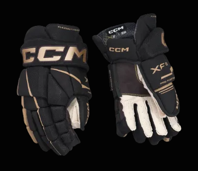 black and gold hockey gloves