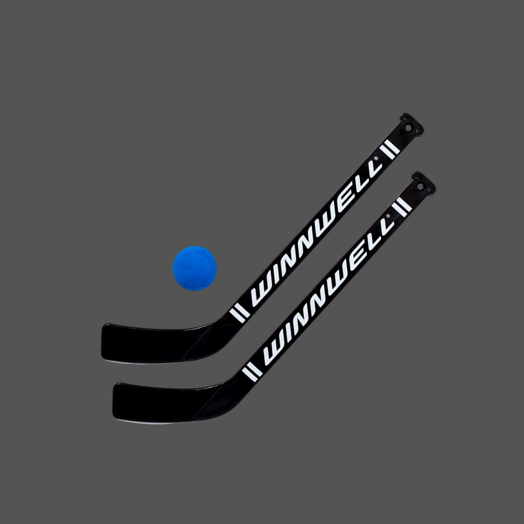 Winnwell Hockey Collapsible PVC Mini Net & Target W/2 Sticks, Ball & Case
