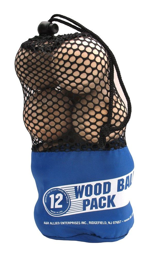 Wood Stick Handling Ball 2" - 12 Pack (Mesh Bag)