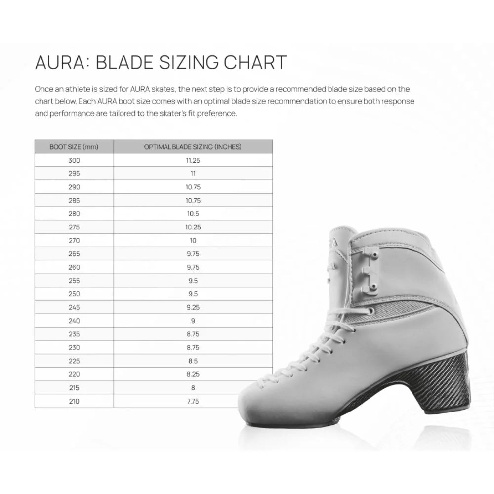 Aura Sky 200 figure skate Size chart