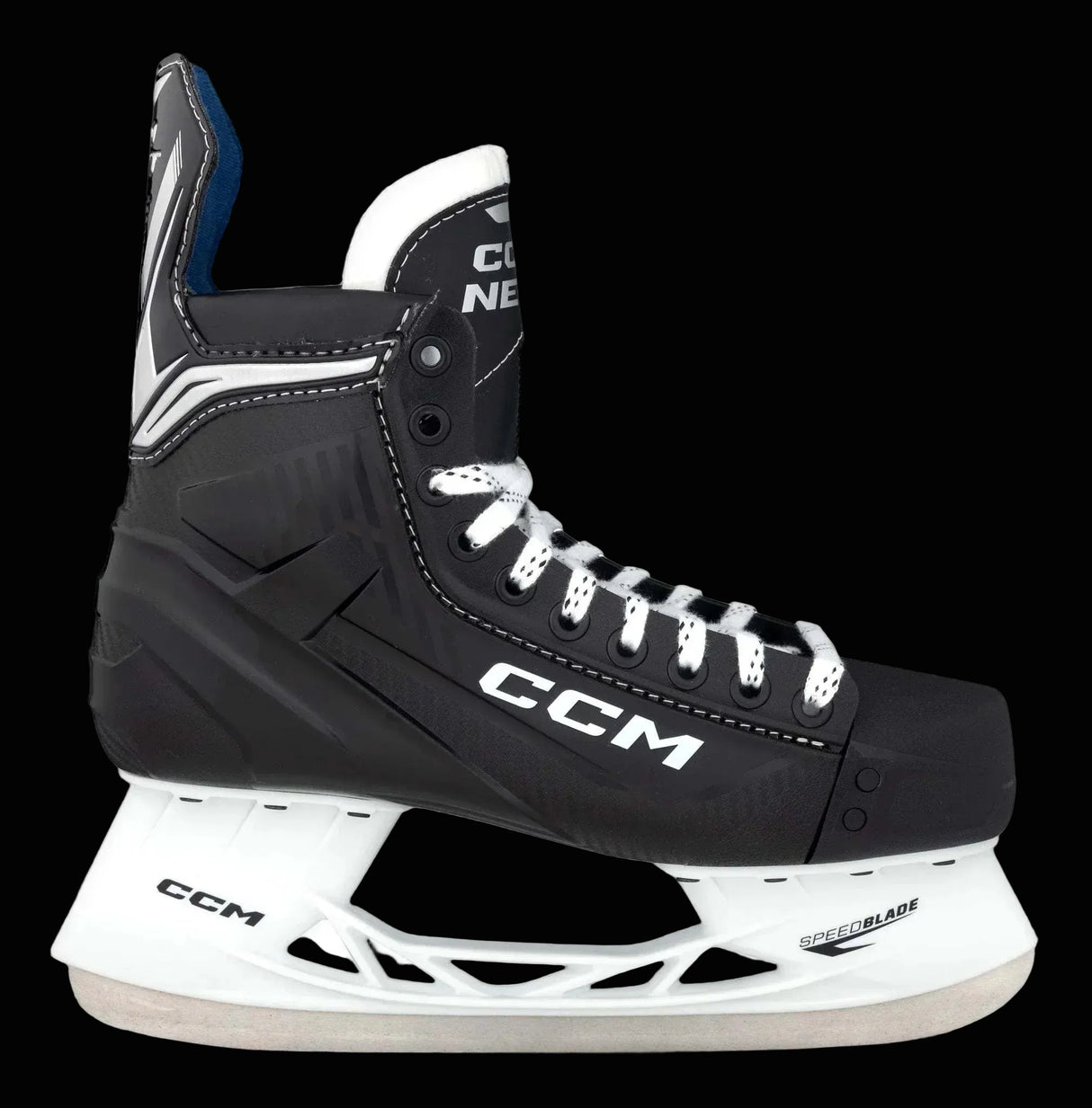 CCM Next Skates JUNIOR with ergonomic 3D-injected construction and comfort padding.