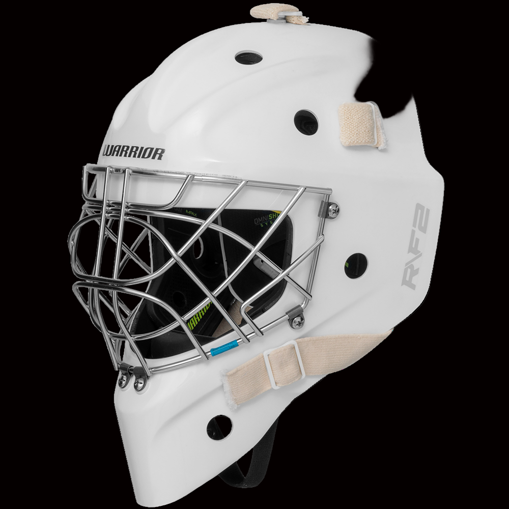 Warrior Ritual R/F2 Pro Goalie Mask Senior - Certified Cat Eye Cage Ice Hockey Goalie Mask