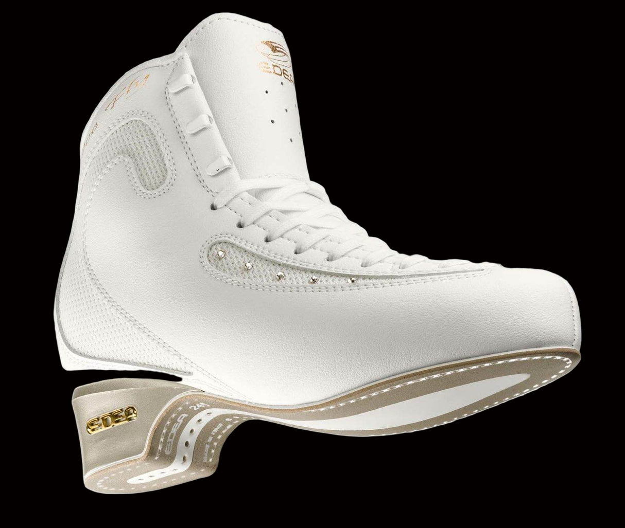 EDEA Ice Fly Figure Ice Skates White boot, lightweight and flexible design.