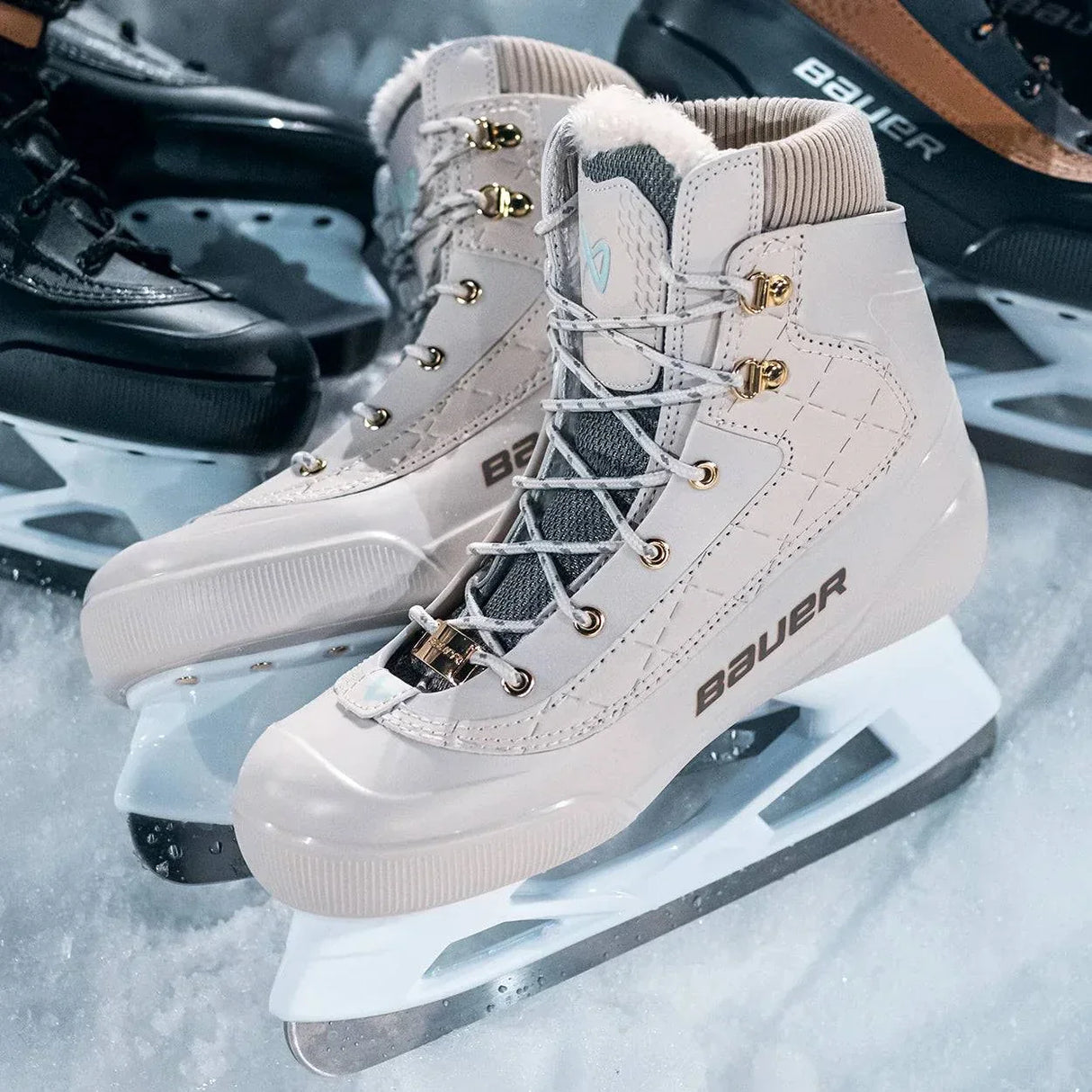 Bauer S23 Tremblant Lifestyle Skates on ice with stylish design.
