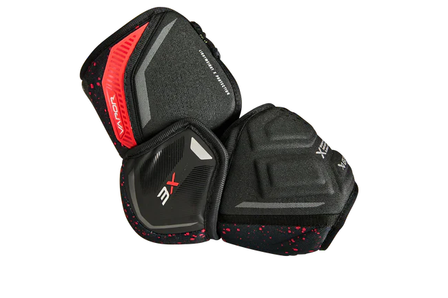 Bauer 3X Elbow Pads with 3-piece cap and THERMOCORE Zero liner.