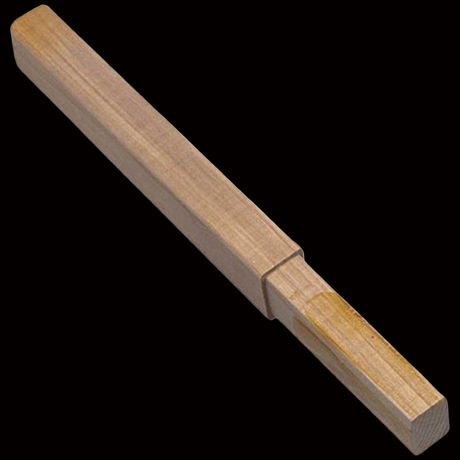 Wooden stick extension for hockey sticks, easily cut for custom length, pre-glued, hard wood, 20cm.