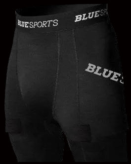 Blue Sports Compression Short With Cup