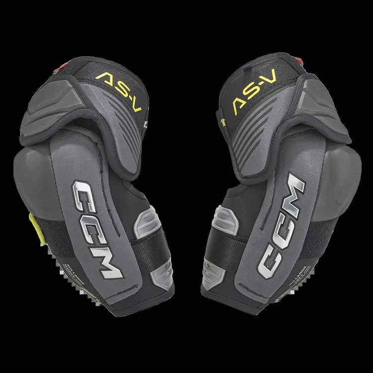 CCM AS-V Elbow Pads with anatomical shield design for optimal protection and mobility.