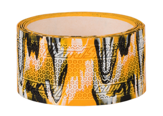 Lizard Skins Grip Tape for hockey sticks, yellow and black pattern, 0.5mm thick, 39in roll.