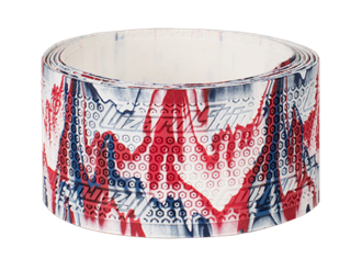 Lizard Skins Grip Tape roll with red and blue pattern for hockey sticks.