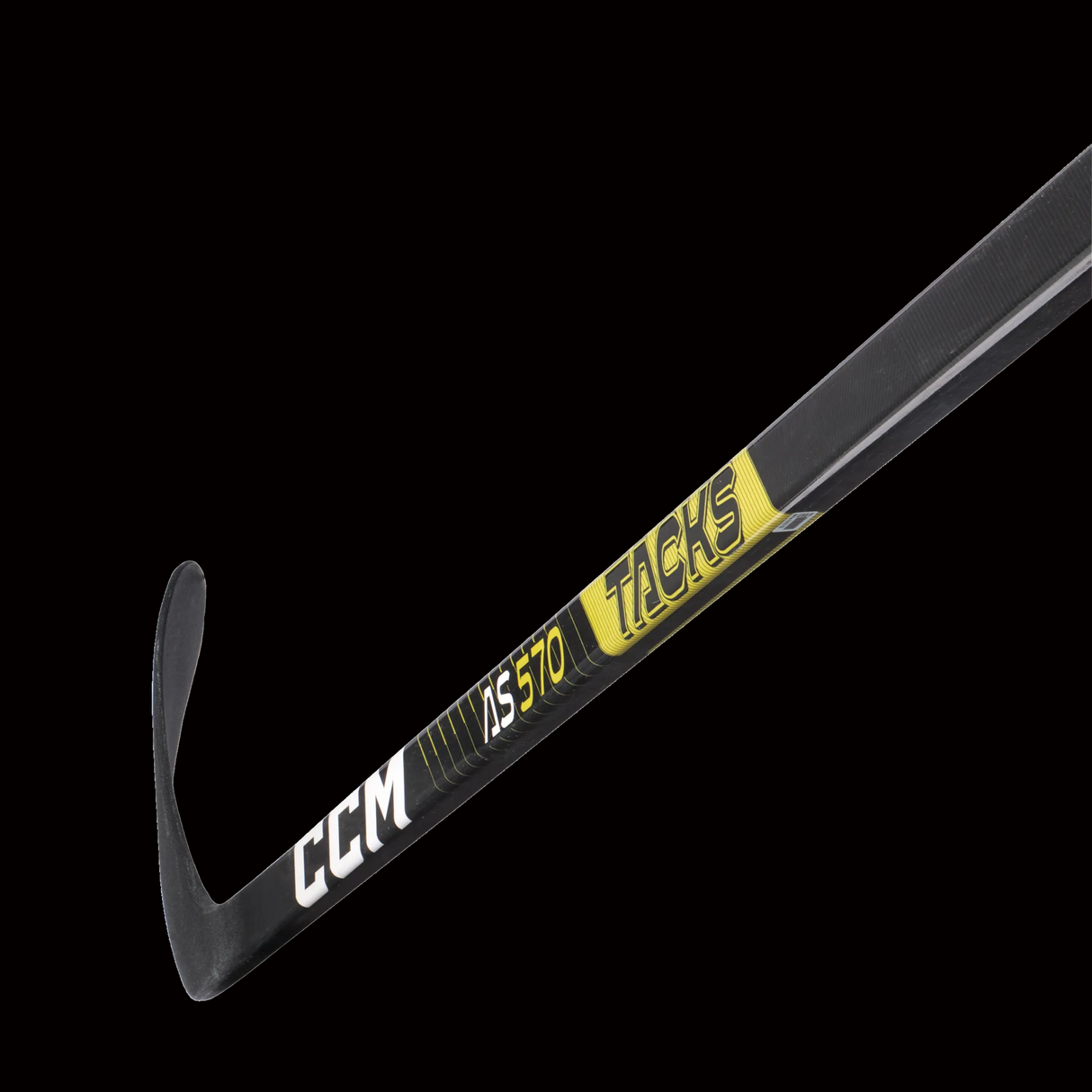 CCM Tacks AS 570 Hockey Stick with mid-kickpoint and square “T” geometry for energy and control.