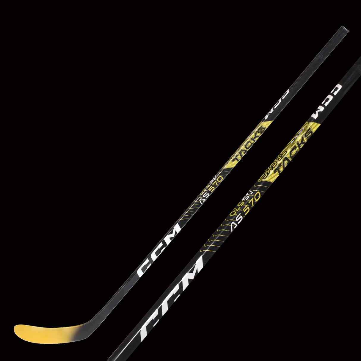 CCM Tacks AS 570 Hockey Stick with mid-kickpoint and Ultra Attackframe blade.