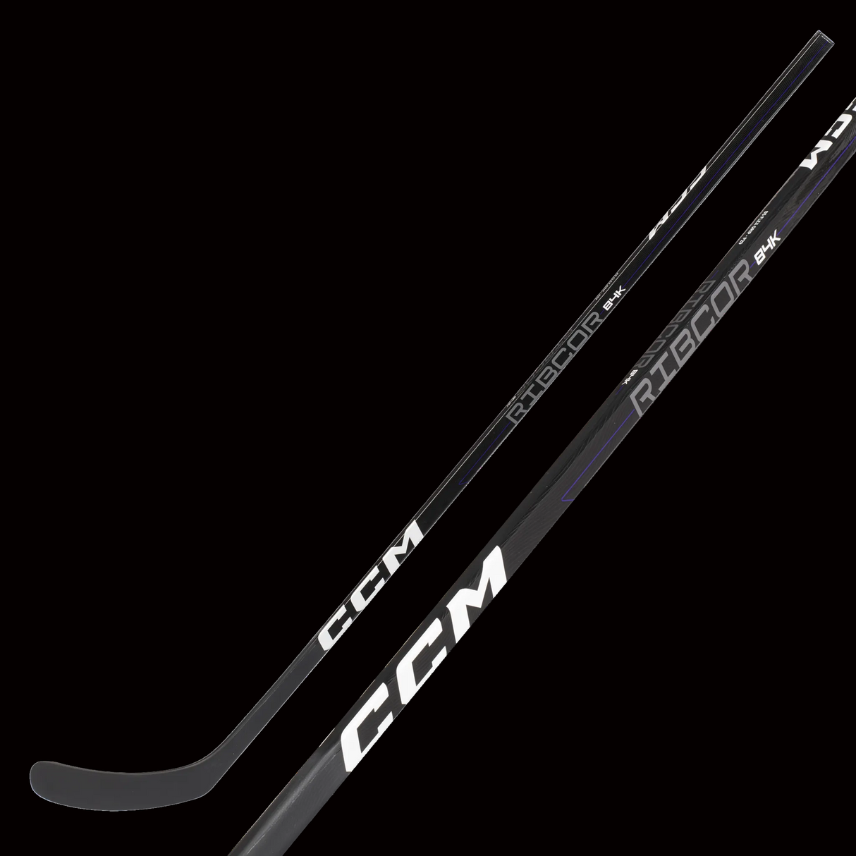 CCM Ribcor 84K Hockey Stick with low kickpoint and composite stiff blade design.