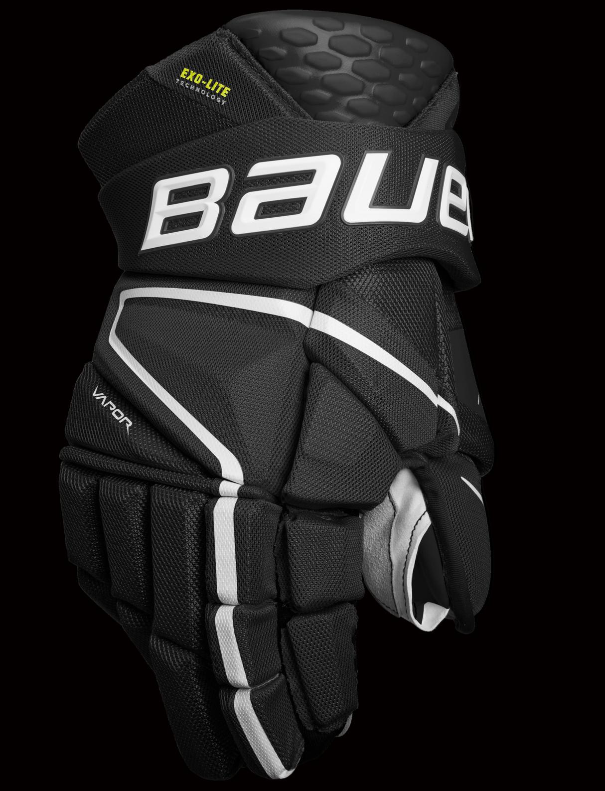 Bauer Vapor Hyperlite Hockey Gloves with lightweight protection and advanced DC Tech foam.