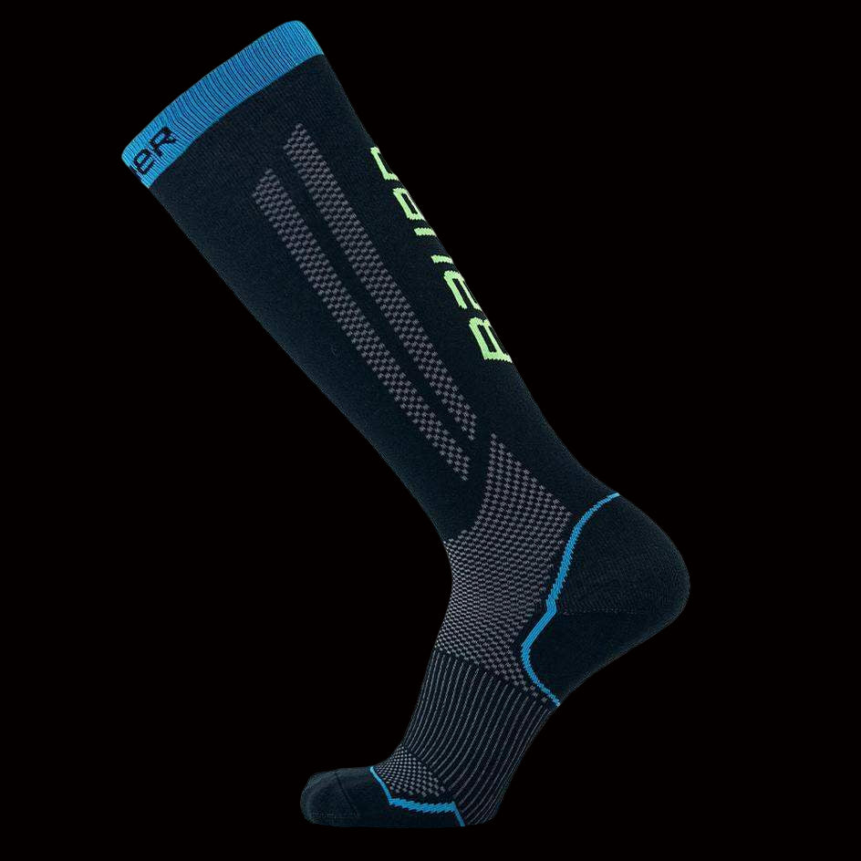 Lightweight Bauer Performance Skate Socks with Coolmax yarn and compression support.