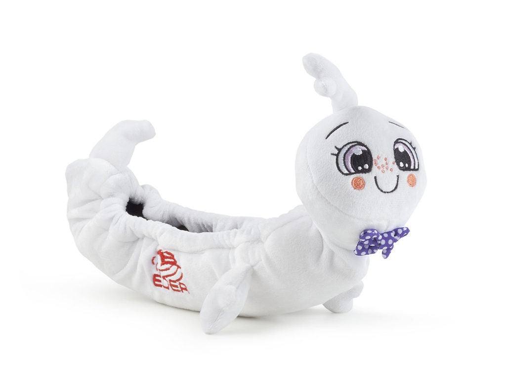 Edea Maxi Blade Buddies plush skate guard with smiley face design.