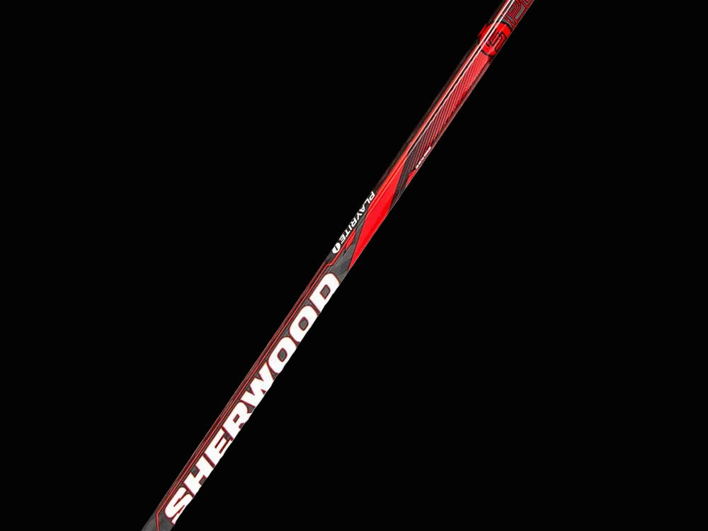 Sherwood Stick Playrite hockey stick for young players, red shaft design.