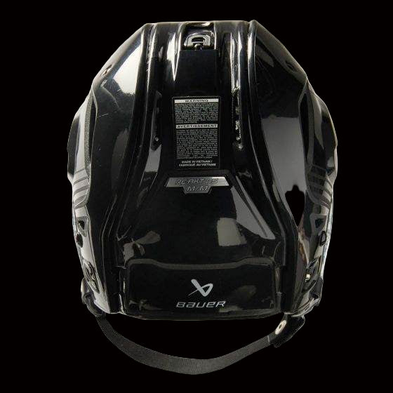 Bauer Re-Akt 85 Helmet, black, rear view.