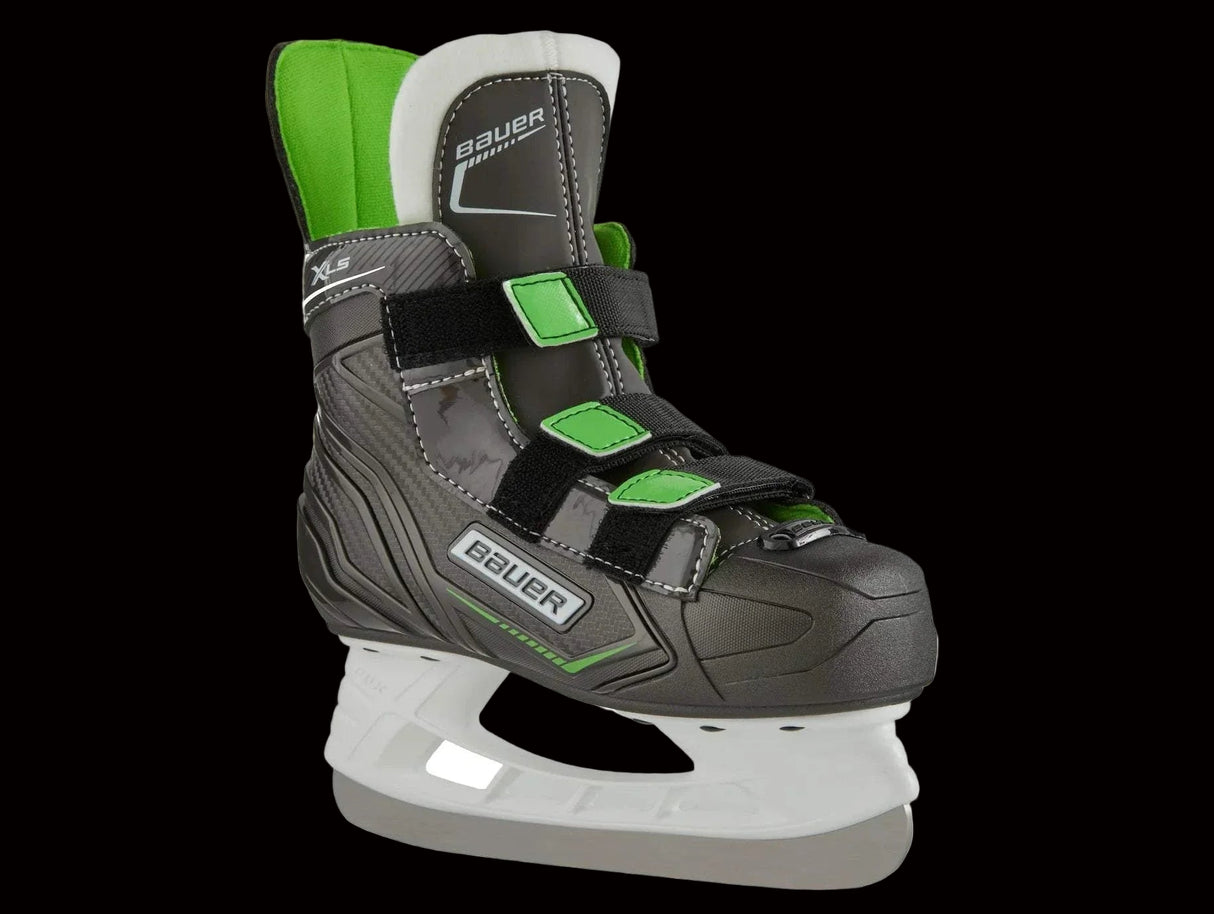 Bauer X-LS Ice Hockey Skates for comfort and stability, featuring stainless steel runner and microfiber liner.
